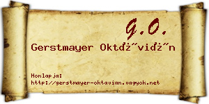Gerstmayer Oktávián névjegykártya